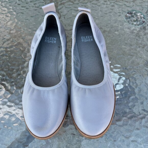 Eileen Fisher Notion Nappa Leather Ballet Flats - Picture 2 of 8